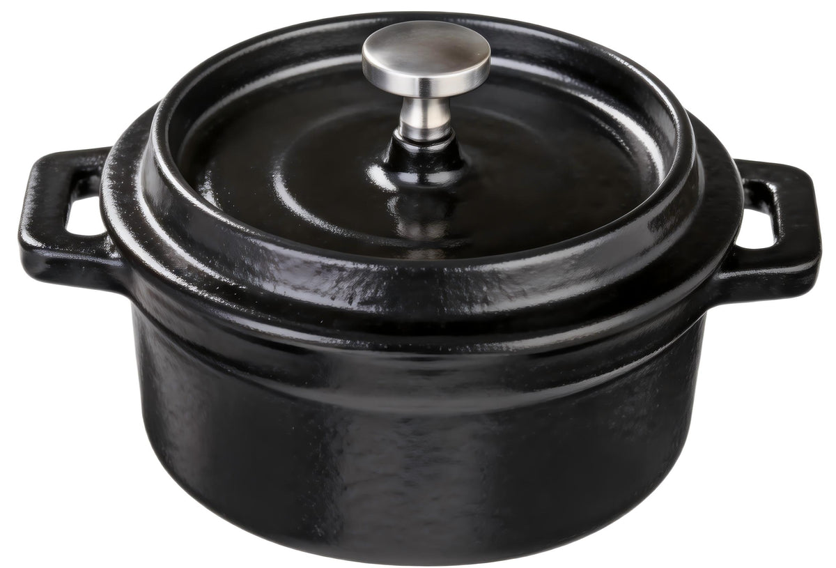 Cast Iron Mini Round Saucepot with Lid – 10 cm (3.9 in) · 0.25 L (0.3 qt)