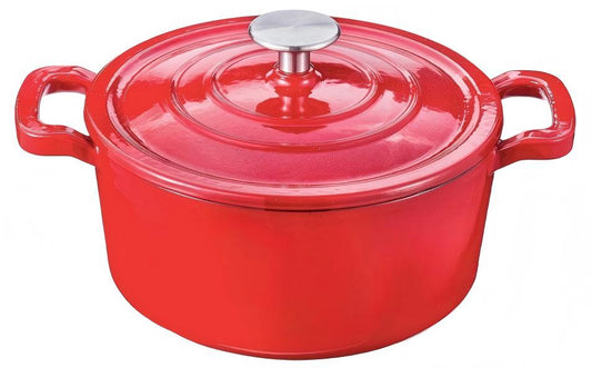 Wudengberg Cast Iron Round Casserole with Lid – 22 cm (8.7 in) · 3.3 L (3.5 qt)