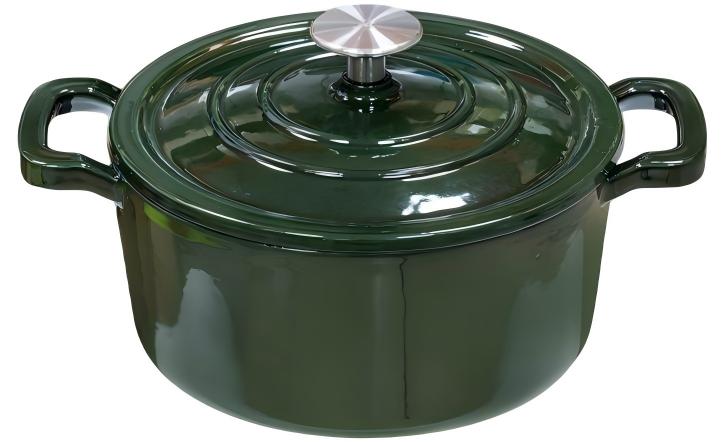 Cast Iron Round Casserole with Lid – 25 cm (9.8 in) · 5.2 L (5.5 qt)