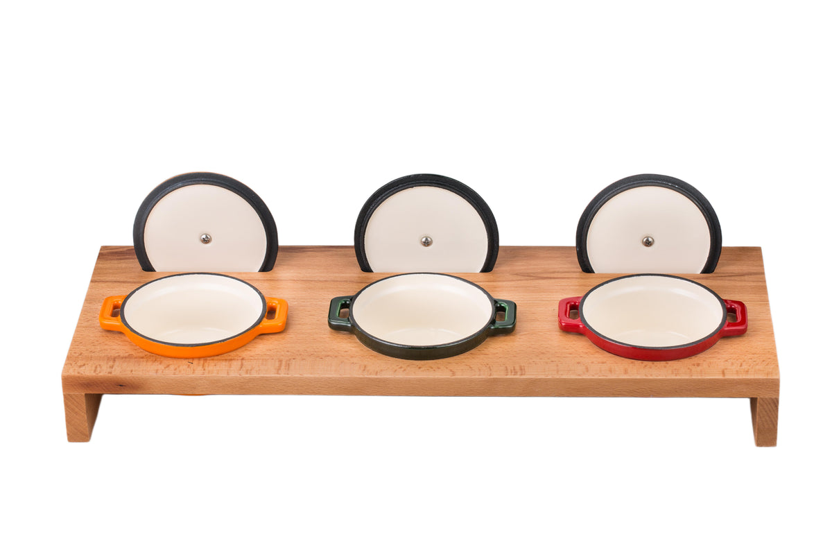 迷你圓型醬汁鍋木製底座 (55 mm · 2.2 in)
