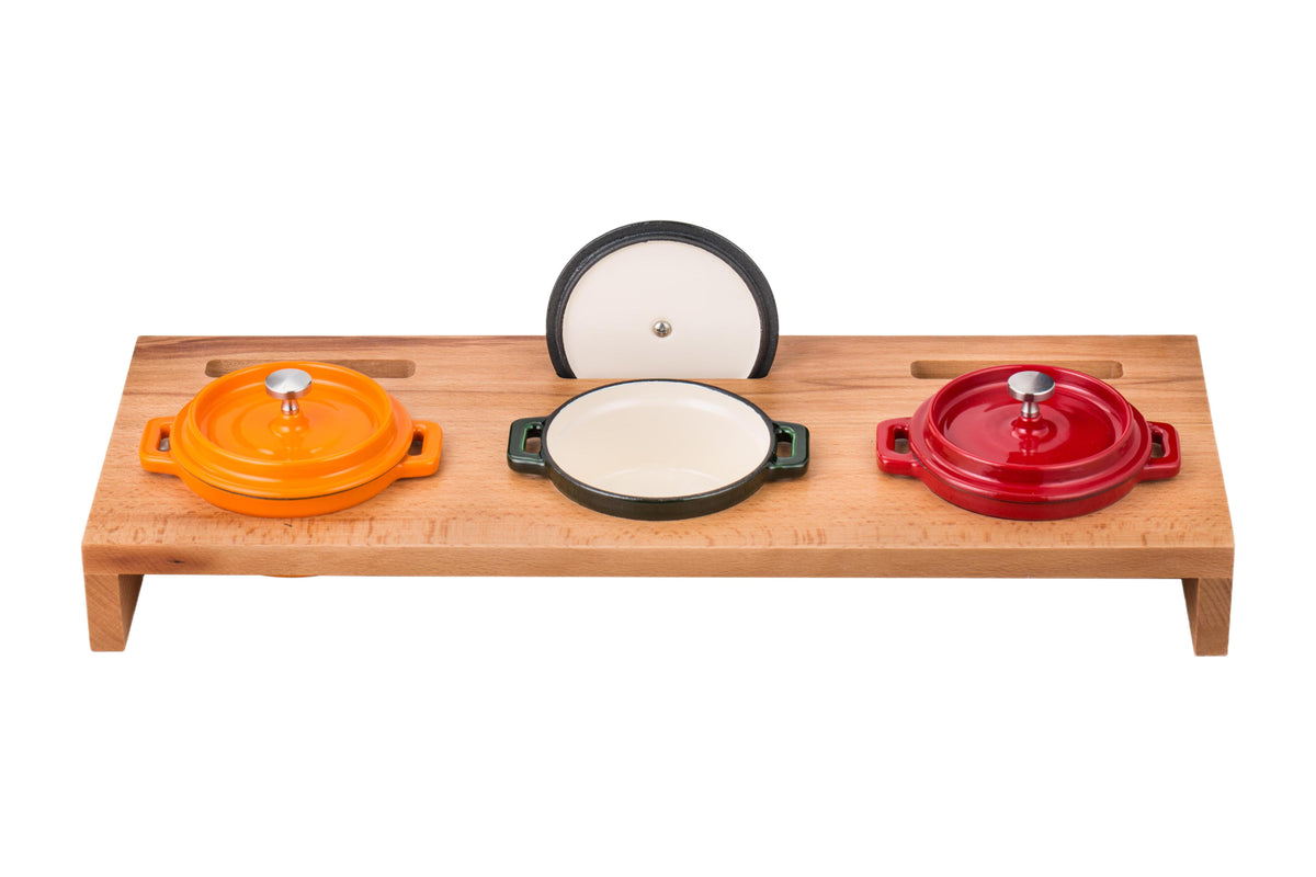 Wudengberg Wooden Holder for Mini Round Saucepot (100 mm · 3.9 in)