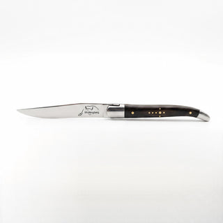Wudengberg steak knife with black ebony wooden handle, 23 cm